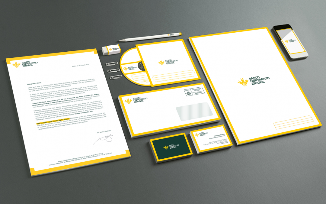 Propuesta de diseño Papelería Banco Cooperativo Español 2